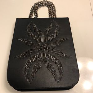 Authentic Thomas Wylde Black Leather Shoulder Bag